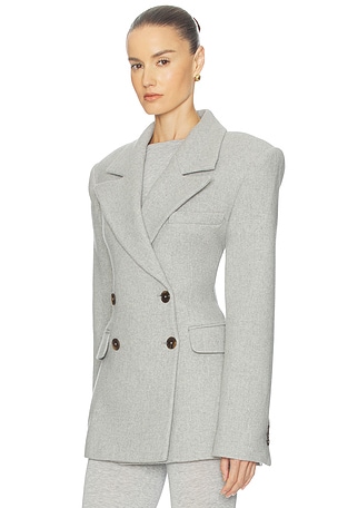 Helsa Italian Wool Blend Blazer in Grey