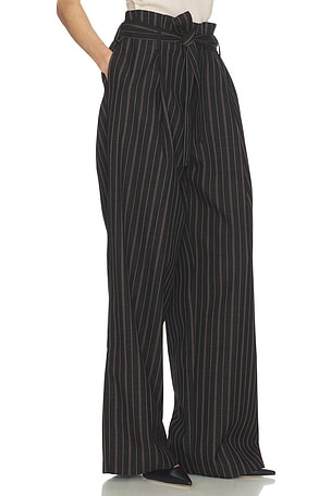 Helsa pantalones stripe twill super baggy en color Carbón