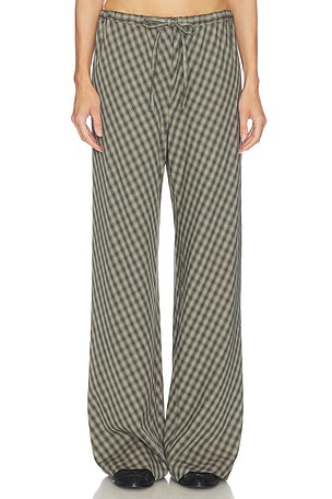 Helsa Novelty Bias Cut Pants in Green,Brown