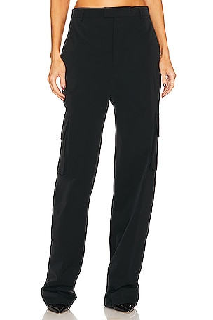 Helsa Tech Gabardine Cargo Trousers in Black | REVOLVE