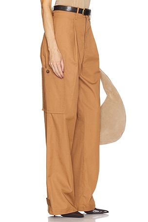Helsa Paperbag Pant in Tan