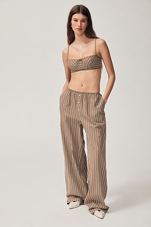 Pinstripe Poplin House Pants