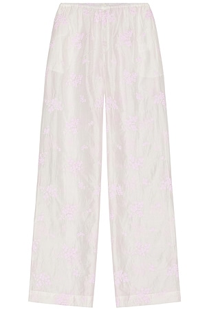 House Pants in Cherry Blossom Embroidery Helsa