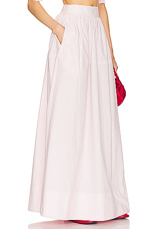 Helsa Poplin Maxi Skirt in Blush. Size XXS. Also