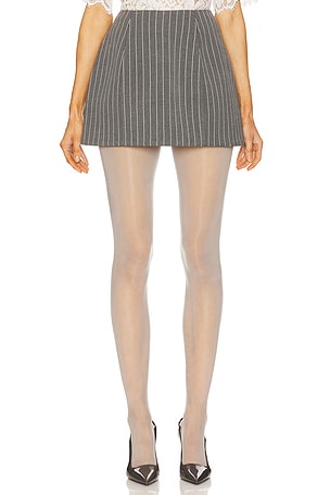 Pinstripe Structured Mini Skirt Helsa