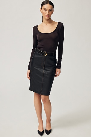 The Leather Pencil Skirt Helsa