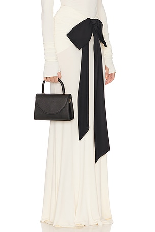 Helsa The Althea Jersey Skirt With Bow in White