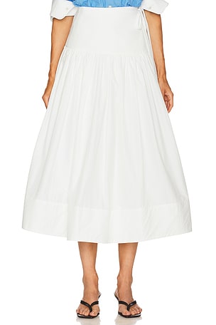 Midi Wrap Skirt in Tech Poplin Helsa