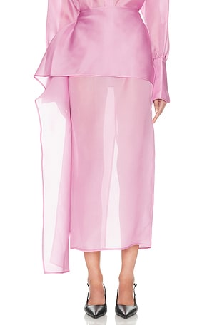 The Silk Gazar Skirt With Drape Helsa