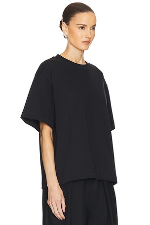 Helsa The Boxy Tee in Thick Jersey in Black