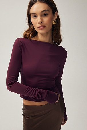 Matte Jersey Long Sleeve Top Helsa