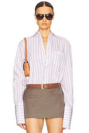 Classic Fit Stripe Poplin Shirt Helsa
