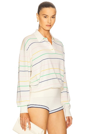 Helsa Kaysee Oversized Polo in Cream