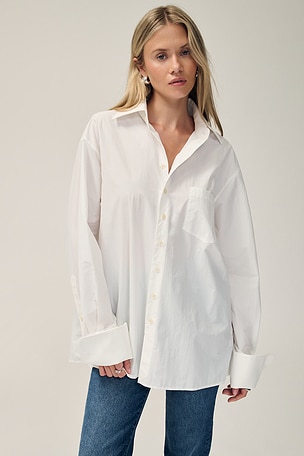 Classic Oversized Shirt in Tech Poplin Helsa