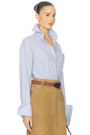 Helsa Classic Oversized Shirt in Blue