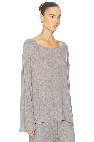 Helsa Oversized Shirt in Everyday Jersey in Grey