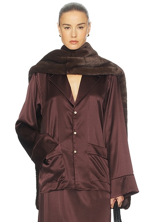 The Silk Charmeuse Pajama Shirt Helsa