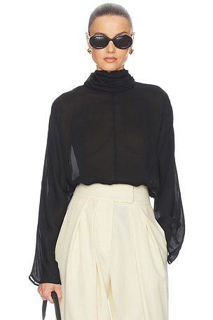 Dolman Popover Top in Cupro Helsa