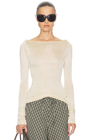 Slinky Jersey Off The Shoulder Top Helsa