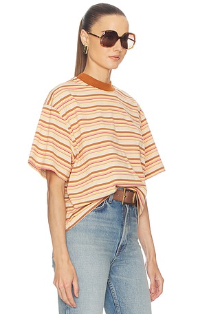 Helsa The Boxy Tee in Brown