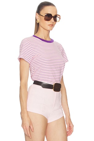 Helsa Little Boy Tee in Stripe in Purple