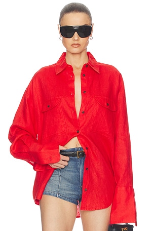 РУБАШКА WASHED LINEN SHIRT Helsa