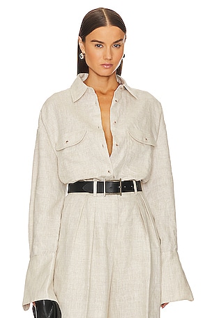 Linen Button Down ShirtHelsa$228