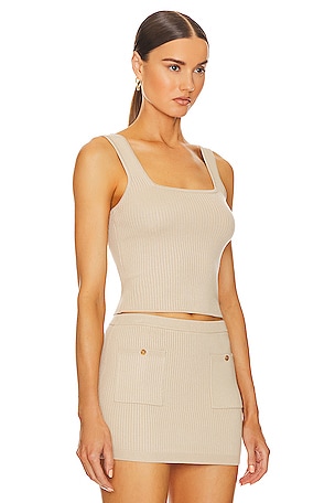 Helsa Halden Square Neck Tank in Neutral