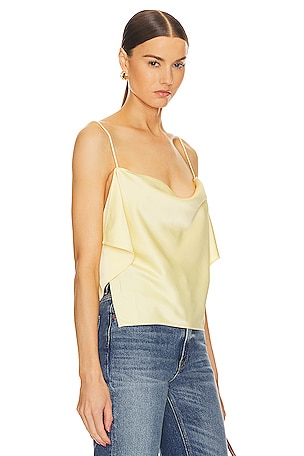 Helsa Luna Cowl Top in Yellow