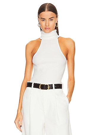 Organic Heavy Rib Turtleneck Tank Helsa