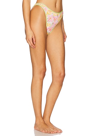 Heavy Manners High Cut Full Bikini Bottoms in It's in Blush