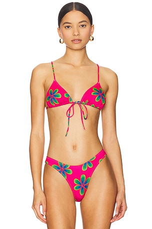 Triangle Front Tie Bikini Top Heavy Manners