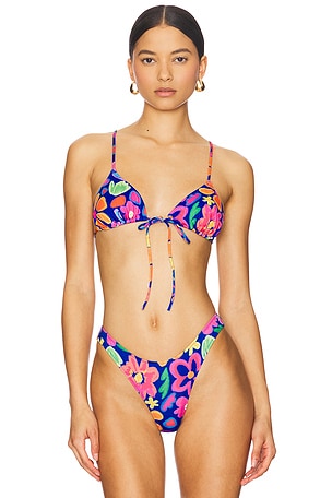 Triangle Front Tie Bikini Top Heavy Manners