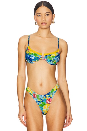 Ruffled Up Underwire Bikini Top Heavy Manners