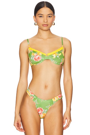 Ruffled Up Underwire Bikini Top Heavy Manners