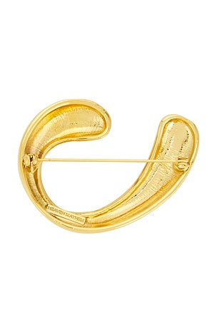Heaven Mayhem Twist Skinny Brooch in Metallic Gold