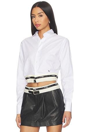 HOMMEgirls Belted Shirt in White