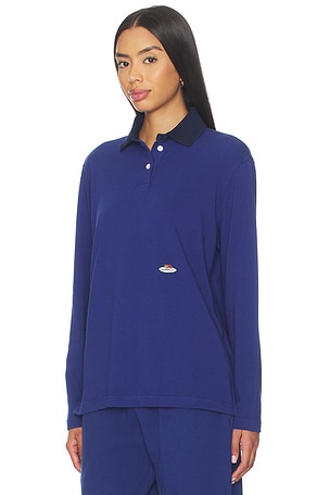 HOMMEgirls X Fruit Of The Loom Long Sleeve Polo in Navy