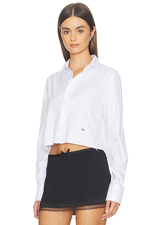 HOMMEgirls Original Cropped Shirt in White. Size M. Also