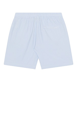 House of Sunny Seersucker Box Fit Shorts in Baby Blue