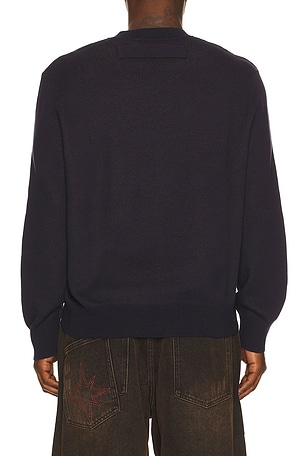 House of Sunny The Argyle Sweater in Navy