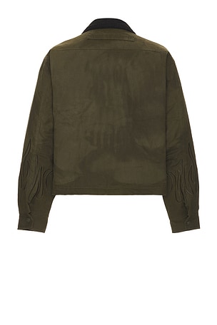 House of Sunny Wax Wu Jacket in Dark Green