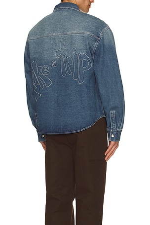 Take A Trip Contrast Stitch Shirt House of Sunny