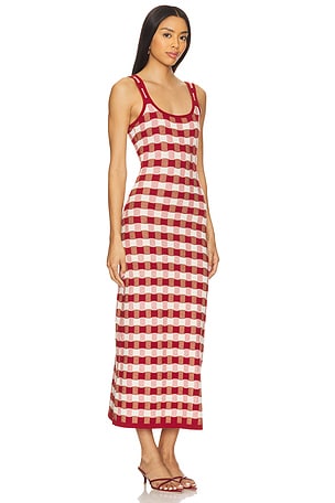 House of Sunny Picnic Hockney Dress in Red