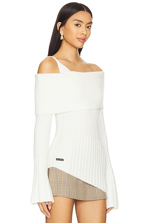 House of Sunny Chunky Rib Top in Ivory