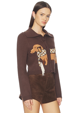 House of Sunny Walk in The Park Tripper Cardigan in Brown