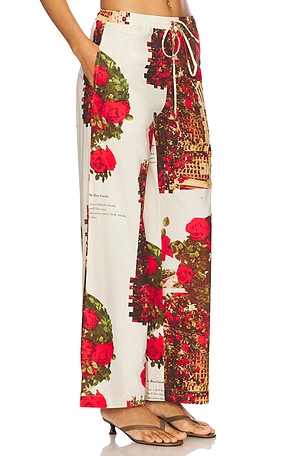 House of Sunny Rose Garden Cotton Pants in Red