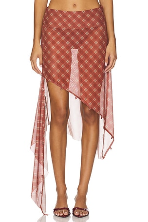 Retro Check Mesh Skirt House of Sunny