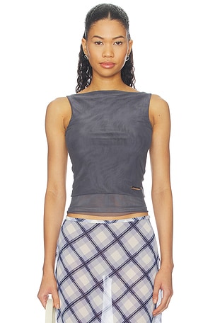 Double Layer Sleeveless Mesh Top House of Sunny