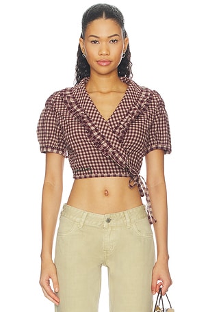Gingham Ruffle Top House of Sunny